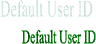 Default User ID